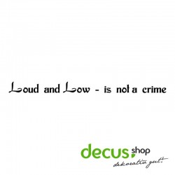 LOUD AND LOW IS NOT A CRIME L 1393