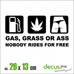 GAS GRASS OR ASS NOBODY RIDES FOR FREE 2 XL 1874