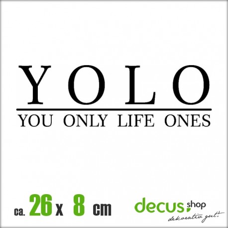 YOLO YOU ONLY LIFE ONES XL 2571