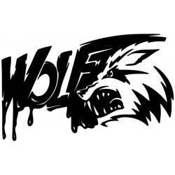 Wolf Schriftzug Kopf L 3176