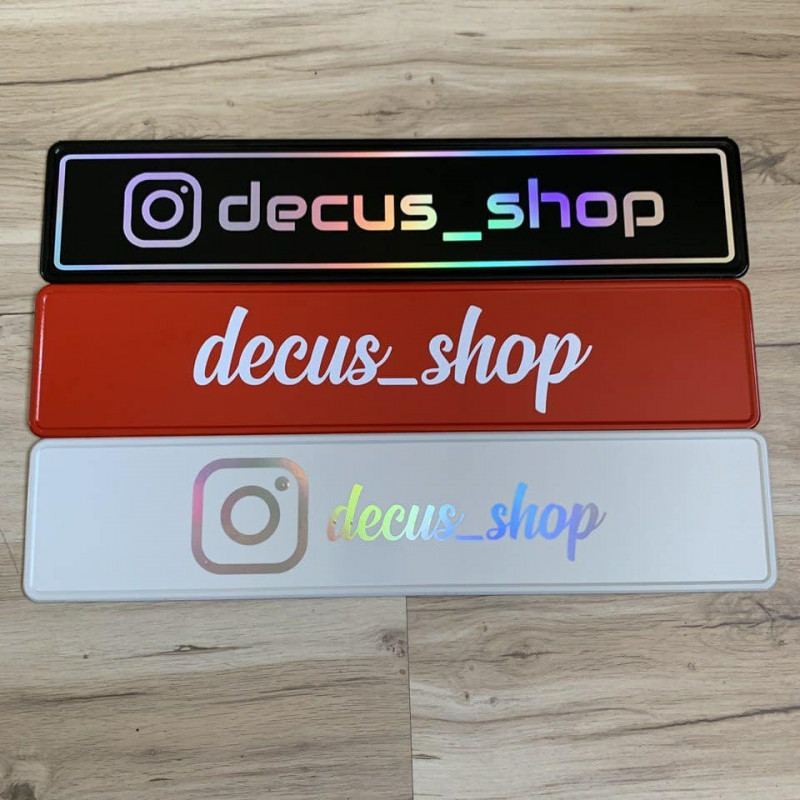 Wunschname Kennzeichen Nummernschild - Decus Shop • dekorativ gut!