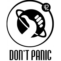 Don't Panic Per Anhalter durch die Galaxis 42 L 3282